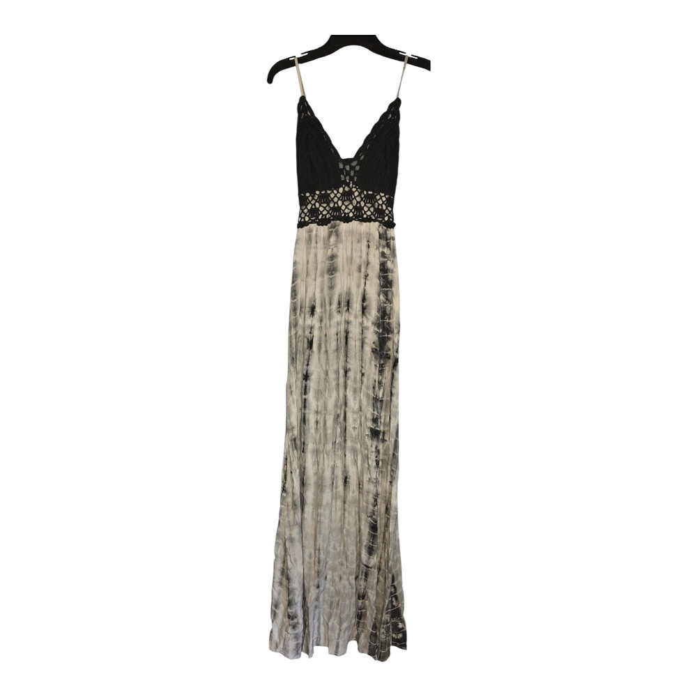 Xhilaration Black and Gray Maxi Dress
